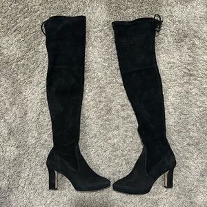Stuart Weitzman Suede Heel Boots - Size 7 US